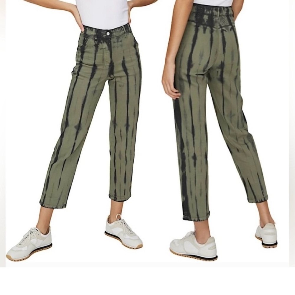 Stylish Green and Black Tie-Dye Women Jeans - Picture 5 of 15
